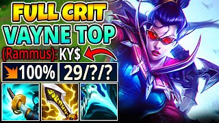 FULL CRIT VAYNE TOP MAKES THE ENEMY RAGE ON CHAT ONESHOT WITH Q  League of Legends [upl. by Schrick190]