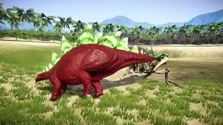 Fossil Tyrannosaurus Rex vs Spinosaurus vs IRex vs ALL Big Dinosaurs in Jurassic World Evolution [upl. by Linson529]