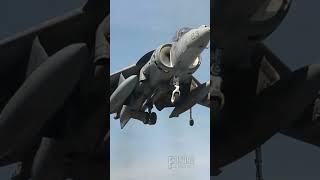 The AV8B Harrier II performs vertical takeoffs and landings on aircraft carriers shorts [upl. by Elephus]