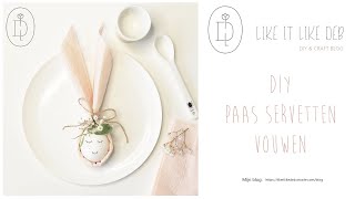 Diy Paas servetten vouwen [upl. by Ethelind353]