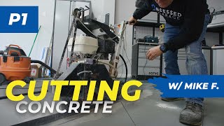 How to Install a Recessed Lift with Mike F Part 1 Cutting Concrete [upl. by Nodab274]