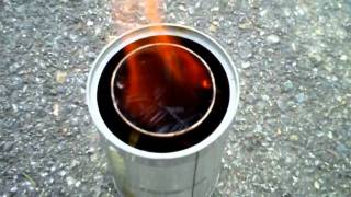 Prototype Woodgas Gasification Camp Stove ✔ [upl. by Ahsina]