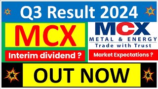 MCX Q3 results 2024  MCX results today  MCX Share News  MCX Share latest news today [upl. by Omor]