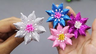 How to Make Flowers from Foam Sheet  Amazing Flower Craft Ideas Tutorial [upl. by Ysnat]