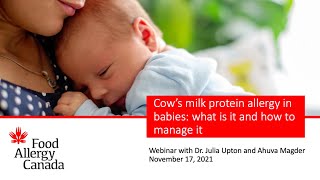 Webinar Cow’s milk protein allergy in babies what is it and how to manage it [upl. by Waylen136]