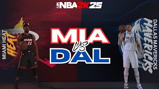 NBA 2K25  Miami Heat vs Dallas Mavericks  Gameplay [upl. by Botsford]