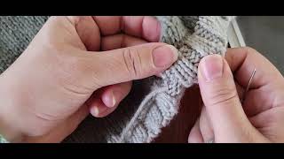 Tuto Tricot vidéo 12 du projet Paletot Layette de Phildar assembler et coudre les côtés du gilet [upl. by Idner]