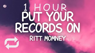 Ritt Momney  Put Your Records On Lyrics  1 HOUR [upl. by Krischer819]