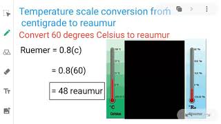 Temperature scale conversion from centigrade to ruemer [upl. by Anod]