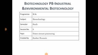 S5 Downstream processing [upl. by Etnoval]