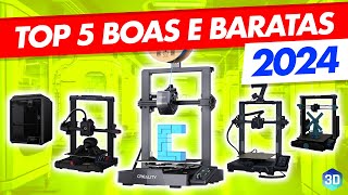 2024 TOP 5 Melhores Impressoras 3D BOAS e BARATAS para você comprar [upl. by Weisler]