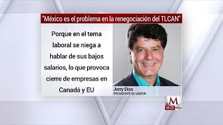 Salarios en México traba del TLC líder sindical de Canadá [upl. by Enomas194]