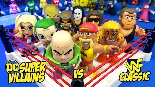 WWE Classic vs DC Supervillains  Suicide Squad Toys Shake Rumble  RUMBLE LEAGUE by KIDCITY [upl. by Nairod]