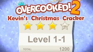 Overcooked 2 Kevins Christmas Cracker Level 11 4 Stars 2 Player Coop [upl. by Clementine855]