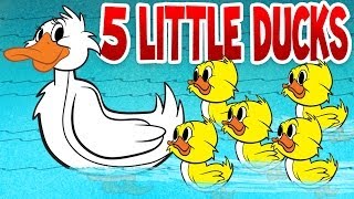 Five Little Ducks  Spring Songs for Children with Lyrics  Kids Songs by The Learning Station [upl. by Akinar]