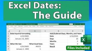 How to Use Dates in Excel  10 Things You Must Know [upl. by Dwain]