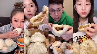 STEAMED BUNS BAOZI 包子 2  ASMR Chinese Food Mukbang 먹방 吃播 [upl. by Joacima]