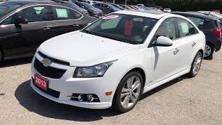 White 2013 Chevrolet Cruze LTZ Turbo Review Courtice ON  Roy Nichols Motors Ltd [upl. by Scrivens]