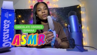 ASMR Chocolate Covered Banana asmrsoundsdailybananasasmr [upl. by Bortz906]