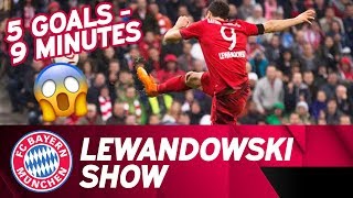 5⃣ Goals in 9⃣ Minutes Lewandowski Show  Time Lapse  FC Bayern  VfL Wolfsburg [upl. by Fessuoy]