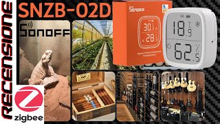 Un sensore per tutto RECENSIONE Sonoff SNZB02D Zigbee LCD Termometro Smart Umidità Igrometro [upl. by Apgar641]