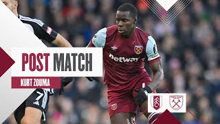 “We Have To Bounce Back Really Quickly”  Fulham 50 West Ham  Kurt Zouma  Post Match Reaction [upl. by Baillie]