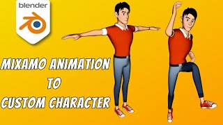 Mixamo Animation to Custom Character in Blender [upl. by Pepi27]