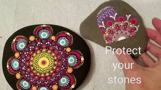 How to protect your painted rocks amp stones  brush on varnish  Liquitex [upl. by Meijer395]