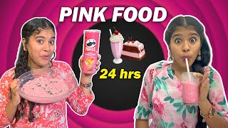 🔥We Ate Only PINK FOOD🩷 for 24 hrs😱  Food Challenge Tamil😋  Ammu Times [upl. by Aitnwahs]