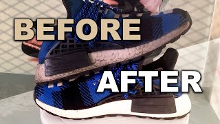 How To whiten Adidas Boost and Ultra Boost Midsoles [upl. by Ardnalahs]