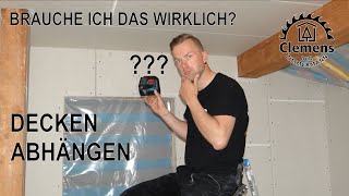 DIY  Decke abhängen mit Holz und Justierschrauben 🔨 [upl. by Aix775]