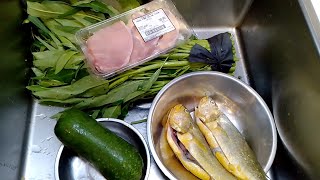 crispy fried pork chopginisang kangkong fried fish in soy sauce  dinner foods [upl. by Warila]