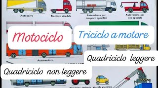 تعريف جد مبسط ل motociclo و triciclo a motore و quadriciclo non leggere و quadriciclo leggere [upl. by Petrina]