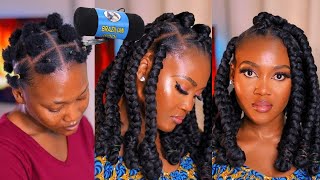 DIY JUMBO BRAIDS with KNOTS Using BRAZILIAN WOOL Budget Friendly Hairstyle [upl. by Cerallua766]