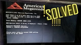 How to fix american megatrends errOr at boot American Megatrends Inc versão 108 [upl. by Nyloj]