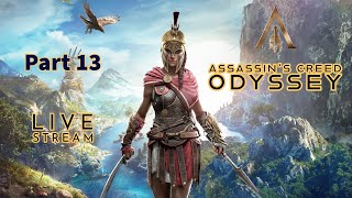 AC Odyssey  No commentary  Part 13  Live  Full Game Walkthrough [upl. by Adihsaar]