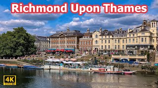 Richmond upon Thames  London  Walking Tour  4K [upl. by Luoar]