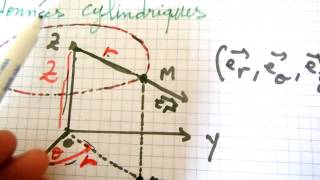 Outils mathématiques systèmes de coordonnées cartésiennes cylindriques et sphériques [upl. by Aneej]