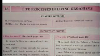 Digest Question answers of 9th class science lesson no 15 Life processes in living organism [upl. by Dowlen]