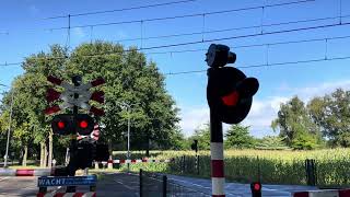 Spoorwegovergang Rosmalen Hoff van Hollantlaan  Dutch railroad Crossing [upl. by Arimlede]