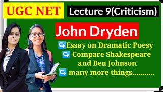 John Dryden Essay on Dramatic Poesy Explanation in easy way ugcnet net [upl. by Urbani]