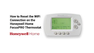 How to reset the WiFi connection on your Honeywell Home VisionPRO Thermostat [upl. by Vieva]