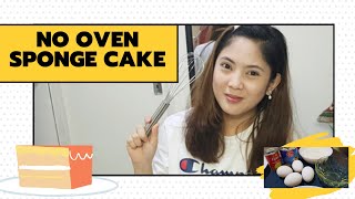 How to Make a Sponge Cake Using Rice Cooker  Buhay OFW Stuck at Home [upl. by Oirad]