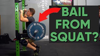 How TO BAIL On A Squat WITH amp WITHOUT Spotter Arms [upl. by Yanrahc]