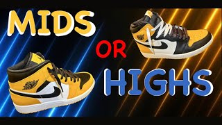 8 Differences Between Jordan 1 Mids  Highs [upl. by Kall]