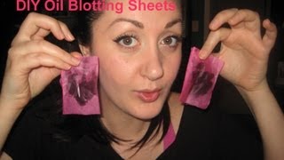 DIY Oil Blotting Sheets for Oily Skin Great for the transition to Spring Weather [upl. by Aihsena]