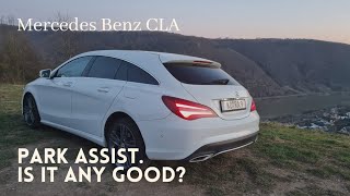 Self parking Mercedes  Mercedes Benz CLA Park Assist parktronic [upl. by Asserat]