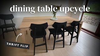 Dining Table Upcycle  Transforming A Solid Oak Table On A Budget [upl. by Avilla462]