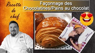 Façonnage pas à pas des chocolatinespains au chocolat [upl. by Abshier]