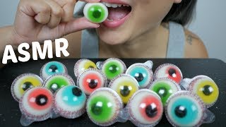 ASMR Trolli Glozter Sour Gummy Eyeballs  No Talking Eating Sound  NE Lets Eat [upl. by Caines]